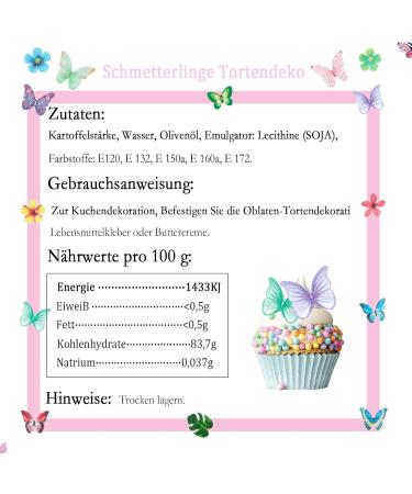 Buy 48 Edible Butterflies for Cake Decoration | Catelves | Perfect for Cake Toppers & Tortendeko - Buy Online on GoSupps.com