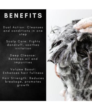 OMWAH 2 in 1 Shampoo + Conditioner with Activated Charcoal Argan Oil & Tea Tree Nourishing Hair Care (23.66 oz) | International Shipping - Buy Online on GoSupps.com