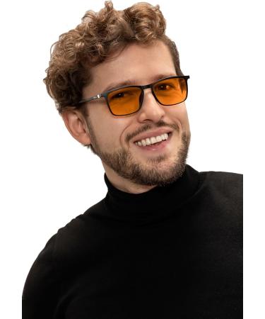 Buy Classic Orange Blue Light Filter Glasses | Night Style Computer Glasses for Eye Protection - Buy Online on GoSupps.com