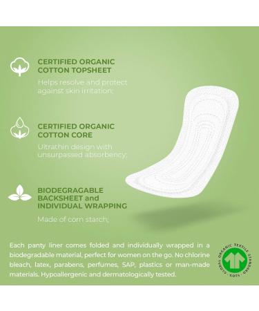 Shop Organic Cotton Pocket Slip Inlays & Hygiene Ties | 100% Certified Organic | 4 Pack - Eco-Friendly & Daily Use - Buy Online on GoSupps.com