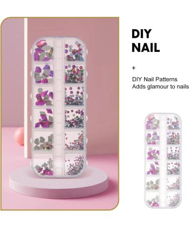 Beaupretty 1 Box Nail Art Accessories Crystal Nail Gems Nail Art Stickers Decorative Nail Diamond Nail Tech Accessories Multicolor Rhinestones Nail Ornaments Metal Purple 3d Resin Jewelry - Buy Online on GoSupps.com