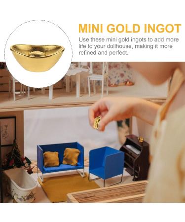 NUOBESTY 10pcs Golden Ingot Citrine Chinese Yuan Bao Feng Shui Wealth Luck Decor - Prosperity Charm - Buy Online on GoSupps.com