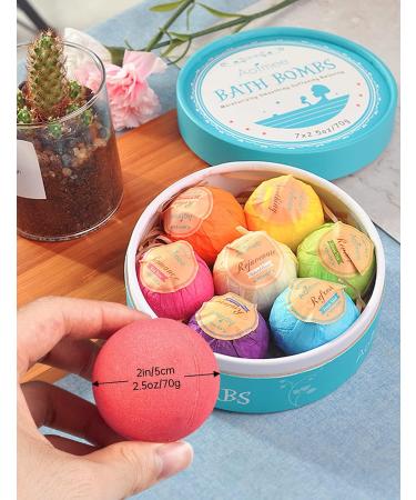 Aofmee 9 Pcs Bath Bombs Spa Kit for Moisturizing Skin - Perfect Gifts for Women, Mom, Her, Kids - Birthday, Valentines, Mothers Day, Anniversary, Christmas - Buy Online on GoSupps.com