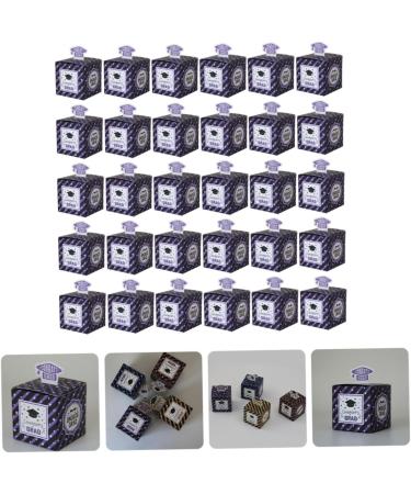 50pcs Boxes Graduation Candy Box Gift Boxes Favor Boxes Graduation Party Favors Party Candy Holder Grad Candy Boxes Candy Supply Graduation Treat Boxes Square Carton Purple Paper 1 count (Pack of 1) Purple - Buy Online on GoSupps.com