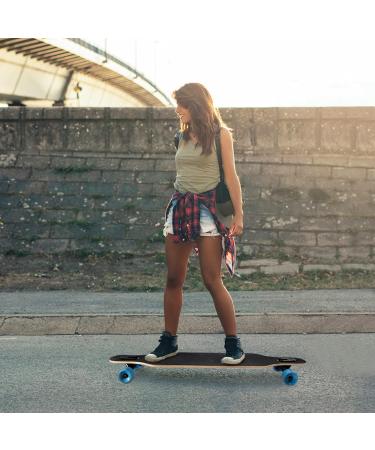 TLHB 41 Inch Drop Through Longboard Complete | Premium Nature Maple Cruiser for Adults, Teens & Kids | High-Speed Bearings & T-Tool | Pink - Buy Online on GoSupps.com