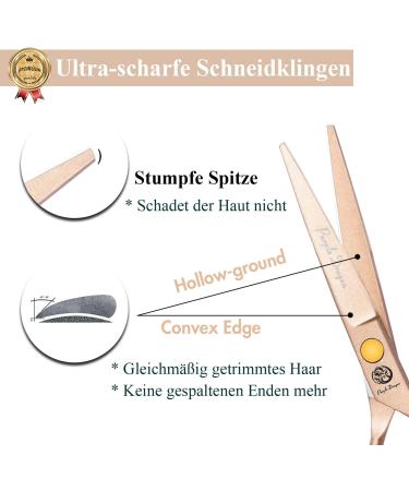 Professional Purple Dragon Hair Scissors 5.5 Set - Perfect for Men & Women Sharp Barber & Hairdresser Scissors (Rose Gold) - Buy Online on GoSupps.com