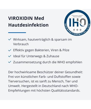Viroxidine Med Disinfectant 5L - Top Hand Disinfectant Against Bacteria Viruses & Fungi | Limited Viruzid Plus EN 14776 Certified - Buy Online on GoSupps.com