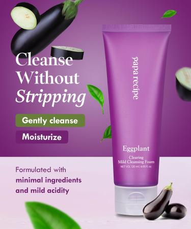 Papa Recipe Eggplant Clearing Mild Cleansing Foam 120ml - Buy Online on GoSupps.com