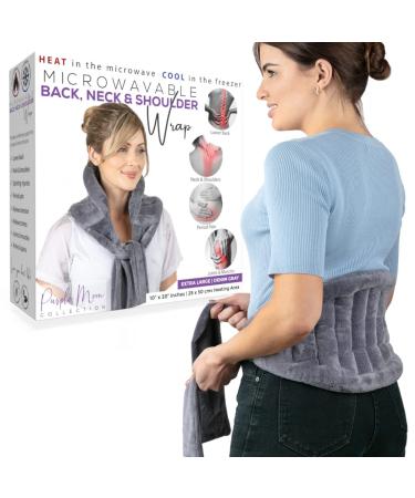 XL Microwave Heating Pad for Back Pain Relief with 71 TiesStraps to Secure Anywhere - Moist Heating Pad Microwavable Heat Wrap for Neck  Shoulders Cramps - Flaxseed Rice Heat Packs Hot Bag (Gray) XL Gray - Buy Online on GoSupps.com
