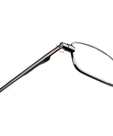 Stylish +3.0 Foldable Reading Glasses | Compact Case | Unisex Blue-Gray/Gunmetal | On-the-Go Optical Solutions - Buy Online on GoSupps.com