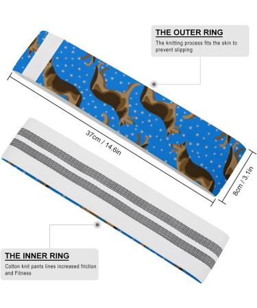 German Shepherd Blue Starry Resistance Bands - Non-Slip Booty & Yoga Straps for Workout & Physical Therapy - Buy Online on GoSupps.com