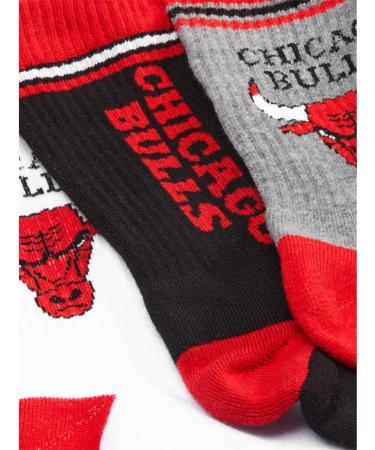 Primark NBA Bulls Socks Set - 3 Pack Officially Licensed Size 43-46 EUR Stylish Black White & Gray - Buy Online on GoSupps.com