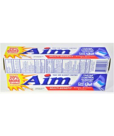 Aim Tartar Control Anticavity Fluoride Toothpaste Gel - 5.5 Ounce (Pack of 2)