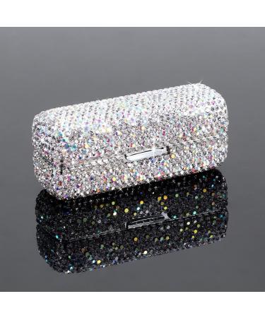 Crystal Lipstick Case Holder with Mirror - Rhinestone Lipstick Organizer - Buy Online on GoSupps.com