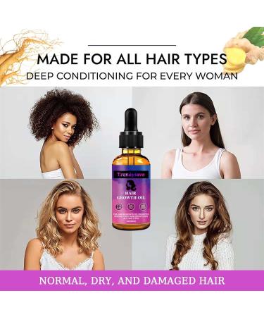 Trendyfave Hair Growth Serum Vitamins Serum for Hair Loss and Hair Regrowth Ginger Oil for Hair Growth for Balding Thinning Repairs Hair Follicles Natural Herbal Hair Growth Oils for Men and Women - Buy Online on GoSupps.com