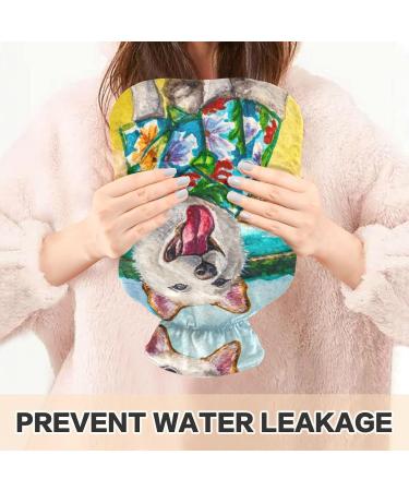 Husky Ocean Beach Hot Water Bottle 2L - Large Pain Relief Bag with Cover for Bed Hands & Feet - Buy Online on GoSupps.com
