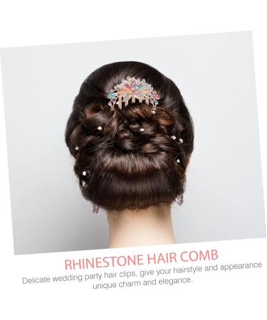 Housoutil Rhinestone Hair Accessories Hairpin Hair Accessories for Women Womens Hair Clips Hair Combs for Women Accessories Hair Jewelry Comb Bride Alloy Rhinestones The Flowers - Buy Online on GoSupps.com