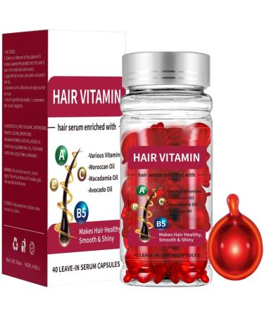 Moisturizing Hair Oil Nourishing Hair Serums Capsules Natural Hair Essence All Hair Types Anti Frizz Complex Hair Conditioner for Smoothing Hair Repairing Damaged & Split Ends (40 Capsules) - Buy Online on GoSupps.com