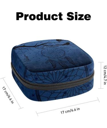 Stylish Menstruation Pad Bag with Zipper - Dream Catcher Design | Women's Tampon & Napkin Carry Bag for Girls - Buy Online on GoSupps.com