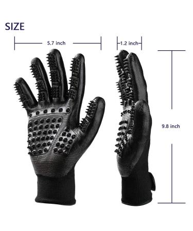 Byetoo Premium Fur Care Glove for Cats & Dogs - 3.0 Pet Brush for Short & Long Hair - Black Pet Grooming Accessory - Buy Online on GoSupps.com