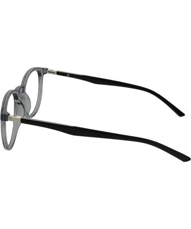 Opulize MET Reading Glasses 2 Pack - Slim Round Frame Spring Hinges Scratch-Resistant - Black Transparent & Gray for Men & Women +2.00 Diopters - Buy Online on GoSupps.com
