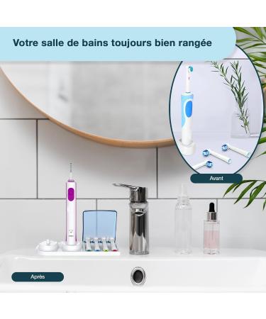Electric Toothbrush Holder for Oral B with Cover - Electric Toothbrush Holder Base - Toothbrush Head Holder - Buy Online on GoSupps.com