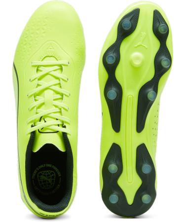 PUMA Unisex King Match FG/AG Soccer Shoes - Electric Lime & Black - Size 44.5 EU | International Shipping Available - Buy Online on GoSupps.com