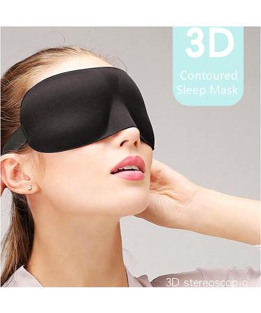 2 Pack 3D Contoured Blackout Sleep Mask for Travel/Naps - Adjustable Strap, Comfortable & Soft Night Blindfold for Women Men - Leopard Purple - Buy Online on GoSupps.com