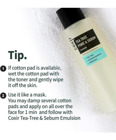 COXIR Tea Tree Pore and Sebum Toner (150 ml / 5.07 oz) Volcanic Water Toner Oil Balance Pore Minimiser Sebum Control - Buy Online on GoSupps.com