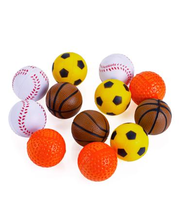 Chiwava 12 Pack 1.6 Inch Soft Foam Cat Toys Ball Kitten Interactive Toy