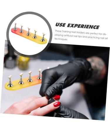 minkissy 1 Set Nail Practice Holder Fake Nails Decor Nail Tips Practice Rack Acrylic Nail Stand Nail Art Organiser Magnetic Nail Holders Nail Stands for Nail Painting Manicure Nail Display - Buy Online on GoSupps.com