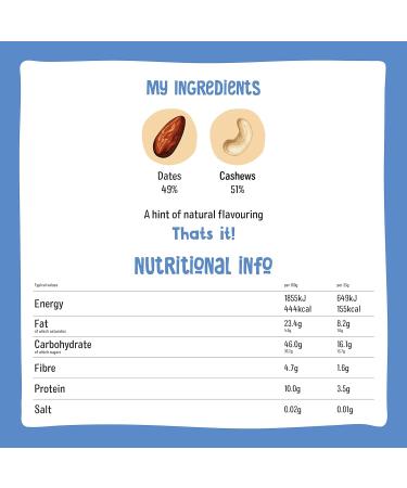 Nakd Cashew Cookie Fruit & Nut Bars - Vegan, Gluten Free, Healthy Snack - 35g x 48 - Buy Online on GoSupps.com