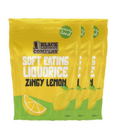 Black Liquorice Company - Soft Eating Zingy Lemon Liquorice 3 x 165g
