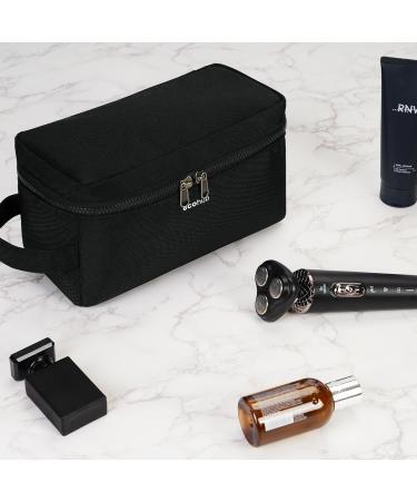 Ecohub Water-Resistant Travel Toiletry Bag | Wet/Dry Separation | Wide-Open Zipper Pouch | Recycled PET | Men/Women | Black - Buy Online on GoSupps.com