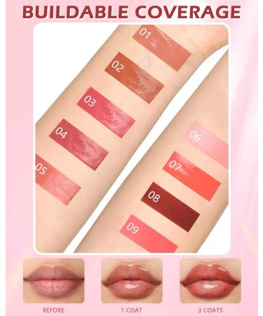 Hydrating Shimmer Lipstick & Moisturizing Jelly Lip Gloss | High Shine Tinted Lip Balm & Plumping Lip Stain - Long Lasting Makeup Gift for Women - Buy Online on GoSupps.com