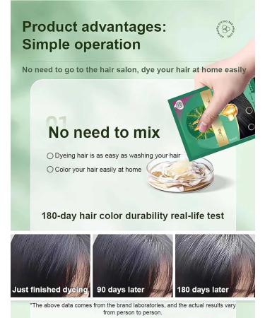 Protein Color Protect Hair Color Cream Plant Extract Hair Dye Essence Plant Extract Hair Coloring Cream Permanent Hair Color Triple Care Hair Color for Gray Hair Coverage Hair Dye (Black) - Buy Online on GoSupps.com