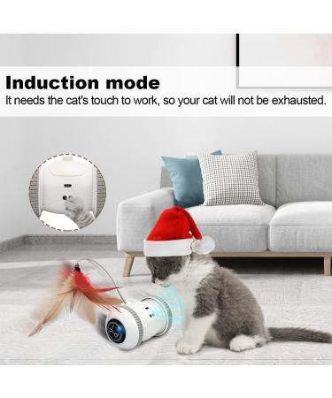 Nueplay Interactive Cat Toys with LED Light | Smart Electric Toy for Indoor Cats | USB Rechargeable Robotic Toy with Feathers | 2 Modes for Pet Exercise - Buy Online on GoSupps.com