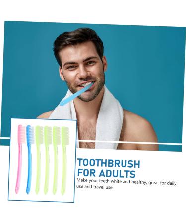 6pcs XXL Colorful Toothbrush Set - Adult Travel Toothbrushes | Bulk Carnival Brushes - Buy Online on GoSupps.com