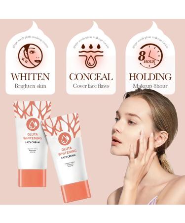 Lazy Brightening Face Cream - Moisturiser Face Women - Make Up Primer for Women - face moisturisers - Skin Lightening Cream - Foundation Full Coverage & Moisturizing - Buy Online on GoSupps.com