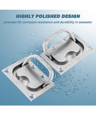 TEANTECH 316 Stainless Steel Hatch Pull Flush Lift Boat Ring Hatches Pull Handle - Set of 2 - Buy Online on GoSupps.com