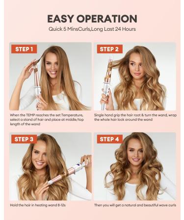 CkeyiN Professional Ceramic Hair Curling Wand 25-32MM - Adjustable Temperature - LCD Screen - Glove Included - Buy Online on GoSupps.com