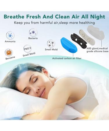 CINWAUVO Anti Snoring Devices 2 in 1 Nose Air Purifier Nasal Vents Clip for Men Women - Snore Stopper and Sleep Aid (Blue) - Buy Online on GoSupps.com
