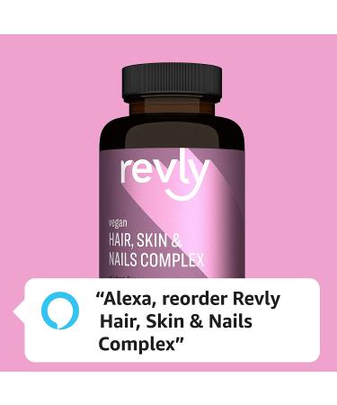 Revly Vegan Hair Skin & Nails Complex with Biotin 2000mcg - 90 Capsules - 3 Month Supply - Buy Online on GoSupps.com