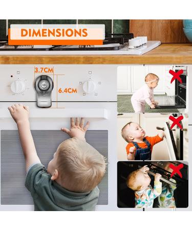 Child Safety Oven Door Lock Set | Heat-Resistant Baby Proof Kitchen Locks | 3M Adhesive | Clear-Black (2 Pack) - Buy Online on GoSupps.com