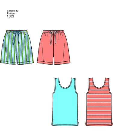 Simplicity 1563 Easy-to-Sew Unisex Pajama Pattern Kit | Sizes XS-XL - Buy Online on GoSupps.com