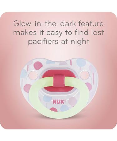 NUK Glow-in-The-Dark Orthodontic Pacifiers 0-6 Month - Zebra Print (Pack of 2) | Shop Now - Buy Online on GoSupps.com