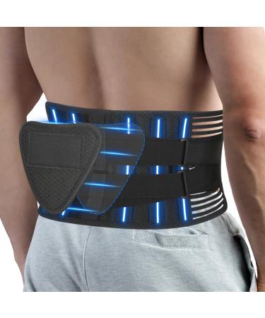 Back Support Brace for Men - Back Brace for Lower Back Pain Women - Adjustable Back Support Belt With Lumbar Pad XLarge Size X-Large