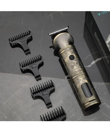 Professional 6-in-1 Hair Clippers for Men | Rechargeable Grooming Kit Nose Trimmer & Shaver - Vintage Metal Design - Buy Online on GoSupps.com