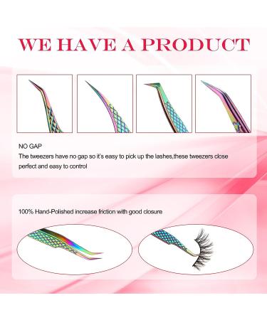 7-Piece Precision Eyelash Extension Tweezers Kit for Professional & Beginners | Lash Tech Cosmetology Tools for Volume & Individual Lash Extensions - Buy Online on GoSupps.com