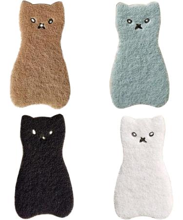4PCS Cleaning Sponge Cat Shaped Sponges Pad Set Absorbent and Quick Drying Perfect for Everyday Cleaning - Buy Online on GoSupps.com